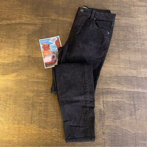 Madewell Black Corduroy High Riser Skinny Jeans